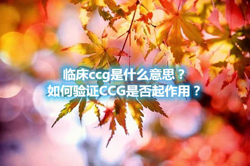 臨床ccg是什么意思？如何驗(yàn)證CCG是否起作用？